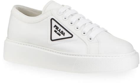 prada 45mm logo flatform sneakers|prada shoes for women.